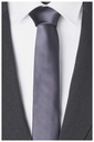 Узкий галстук из МИКРОФИБРЫ, 6 см, гладкий ГРАФИТ, gs60