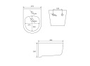 MEXEN CARMEN БЕЗОБОДКОВАЯ ЧАША УНИТАЗА DUROPLAST SLIM FREE STANDING BOARD