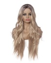 PERUKA BLOND brąz długie włosy OMBRE fale 70 cm