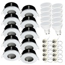 10 встраиваемых галогенных ламп IP44 + светодиод GU10 7 Вт