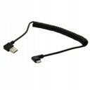 Угловой спиральный кабель USB-C 3.1 типа C-USB, 1 м, ПРАВЫЙ