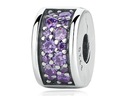 ПОДВЕСКИ CLIP PURPLE CHIC PAVE SILVER S925