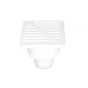 ДРЕНАЖ МАРКИ FI 50 10x10 ПРЯМОЙ, БЕЛЫЙ ПЛАСТИК