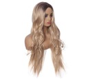 PERUKA BLOND brąz długie włosy OMBRE fale 70 cm