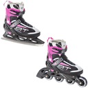 Rolki Łyżwy figurowe 2w1 Regulowane RAVEN Profession Black/Pink 35-39