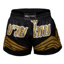 BELTOR SPODENKI TRENINGOWE MUAY THAI 02 ROZMIAR M CZARNE SPORTOWE