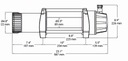 ЛЕБЕДКА ЭЛЕКТРОМОБИЛЬНАЯ 17000Lb 7.7 12V