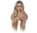 PERUKA BLOND brąz długie włosy OMBRE fale 70 cm