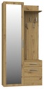 ДУО ШКАФ ГАРДЕРОБ ЗЕРКАЛО Вешалка ДУБ АРТИЗАН