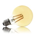 Светодиодная лампа Эдисона E27 накаливания 8 Вт, диаметр. 8см ЯНТАРНЫЙ