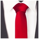 ГЛАДКИЙ Одноцветный жаккардовый галстук красного цвета R17