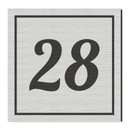 СЕРЕБРЯНЫЙ НОМЕР НА ДВЕРИ С ГРАВИРОВКОЙ XD81