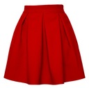 PL CZERWONA SPÓDNICA SPÓDNICZKA KONTRAFAŁDY 36 S