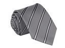 Мужской жаккардовый галстук в полоску, серый STEEL RC03