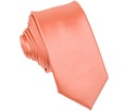 Гладкий одноцветный мужской галстук шириной 7см, ЛОСОСЬ, R5