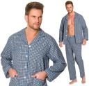 C5 РАССТЕГНУТАЯ ХЛОПКОВАЯ КЛЕТЧАТАЯ МУЖСКАЯ ПИЖАМА L