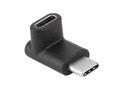 Угловой адаптер USB-C M/F, снизу вверх