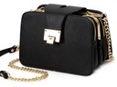 Женская сумка КУФЕРЕК, черная, вместительная, элегантная, на цепочке