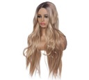 PERUKA BLOND brąz długie włosy OMBRE fale 70 cm