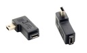 Угловой адаптер Mini USB на Micro USB M/F СЛЕВА