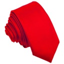 ЖАККАРДОВЫЙ галстук 7см Мужской костюм однотонный гладкий красный rr09
