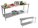 ГАСТРОНОМИЧЕСКИЙ СТОЛ 200х60 С ПОЛКОЙ