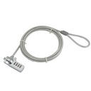 ТРОС БЕЗОПАСНОСТИ ДЛЯ НОУТБУКА С КОДОМ, 1,8 М, СТАЛЬ