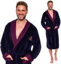 ХАЛАТ МУЖСКОЙ ВЕЛЮРОВЫЙ - АТЛАСНЫЙ ВОРОТНИК M
