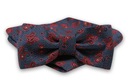 Темно-синий и красный галстук-бабочка и нагрудные платки