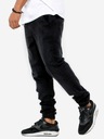 Pánske džínsové NOHAVICE Jogger so sťahovákom Čierne Jigga Pohodlné Čierne M Veľkosť M