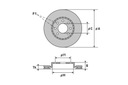 DISCOS ROTINGER LEXUS RX300 RX350 RX400 03- PARTE TRASERA 