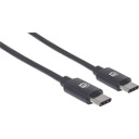 Manhattan 354882 USB-кабель 3 м USB C «папа», черный