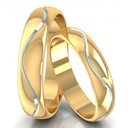 ОБРУЧАЛЬНЫЕ КОЛЬЦА С ДВУХЦВЕТНЫМ ВОЛНЫМ РОДОДИЕМ 585 ПРОБЫ