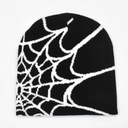 Vlnená akrylová pletená čiapka so vzorom Y2K Gothic Spider