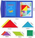 TANGRAM DREVENÁ SKLADAČKA MAGNETICKÉ KOCKY Značka KIDINO