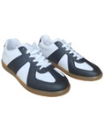 Женская кожаная обувь Замшевые спортивные кроссовки на плоской подошве Черный Белый 38