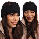 ПОВЯЗКА НА УШИ ЖЕНСКАЯ, ТЕПЛАЯ, ПЛОТНАЯ, СПОРТИВНАЯ, ЖЕНСКАЯ АЛЬПАКА, ЧЕРНАЯ