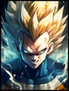Настенный постер Dragon Ball Z Vegeta SSJ2 Аниме 30х40 см Премиум