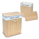 БАМБУКОВАЯ КОРЗИНА ДЛЯ БЕЛЬЯ, ДВУХКОМБОННЫЙ КОНТЕЙНЕР, 100 Л