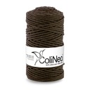 Нитка плетеная для макраме ColiNea, 100% хлопок, 3мм, 100м, коричневая