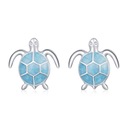 Красивые серебряные серьги BLUE TURTLES S925