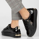 Женская кожаная обувь Черные спортивные кроссовки FILIPPO на шнуровке 36