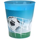МНОГОРАЗОВАЯ пластиковая кружка синяя ФУТБОЛ на день рождения, футбол, футбол