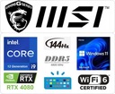 Laptop MSI Vector GP68HX 16&quot; FHD+ 144Hz i9-12900HX 64GB SSD4TB RTX4080 Przekątna ekranu 16"