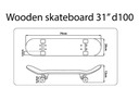 Большой деревянный скейтборд 79 см 31 дюйм Микки до 100 кг.