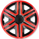 4 колпака Universal Action Doublecolor красно-черного цвета для 15-дюймовых автомобильных колес