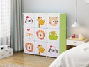 Ružová detská modulárna skrinka 9 políc, regál do izby, hračky, oblečenie Šírka nábytku 110 cm