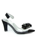 SABATINA 1014-5 САНДАЛИИ НА ШПИЛЬКЕ КОЖАНЫЕ ЧЕРНЫЕ 38