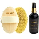 Антицеллюлитная массажная щетка с агавой, масло для тела от растяжек Noble
