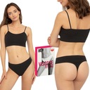 Черные бесшовные высокие стринги Gatta Viscose